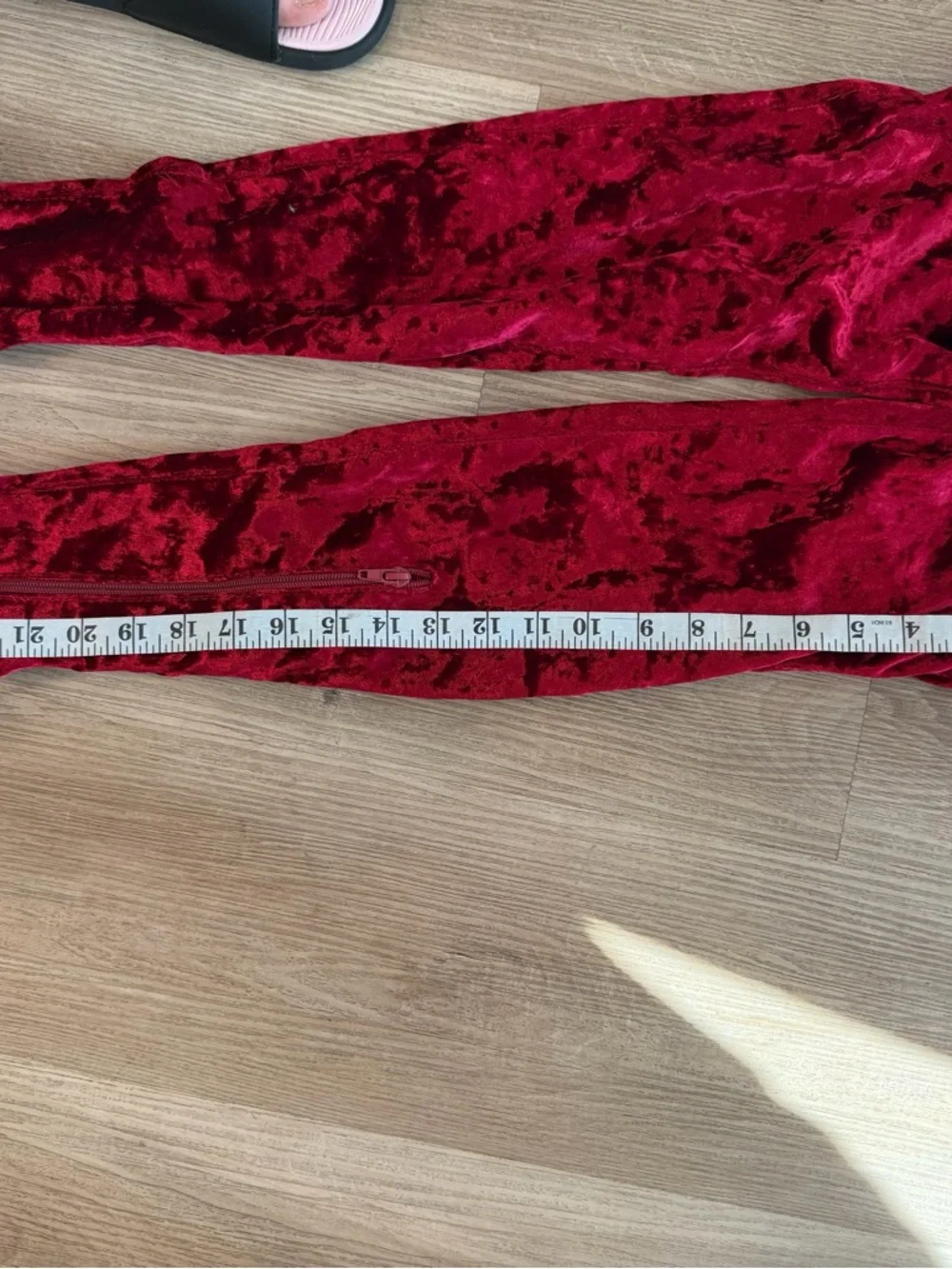 Red Velvet Over-the-Knee‎ Peep-Toe Heels